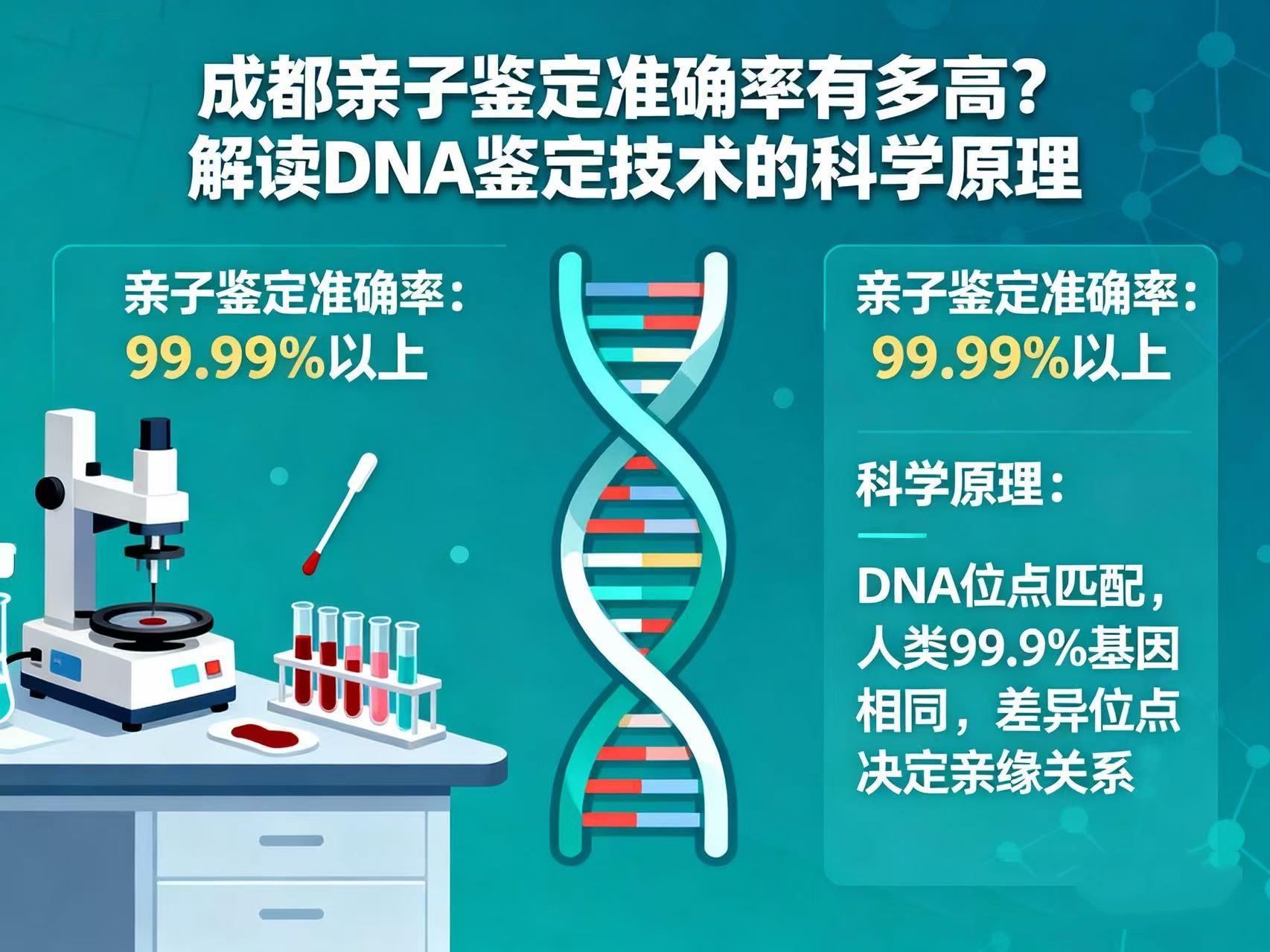 成都亲子鉴定准确率有多高？解读DNA鉴定技术的科学原理